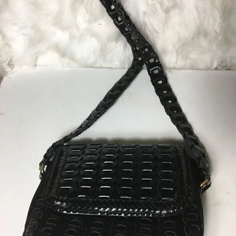 Y & S black weave pattern textured handbag NWOT